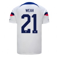 Koszulka piłkarska Stany Zjednoczone Timothy Weah #21 Strój Domowy MŚ 2022 tanio Krótki Rękaw